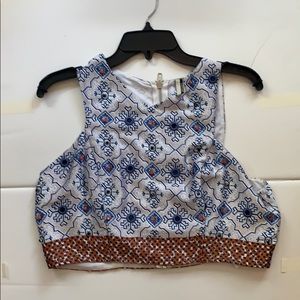 Top shop Bohemian Printed Crop Top